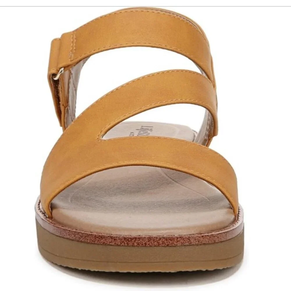 NIB LifeStride Women’s Waverly Sandal – Inca Gold, Size 8W